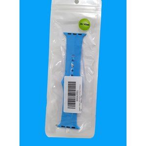 Silicone Blue Sports Watch Band For Apple Watch Size 38mm-40mm